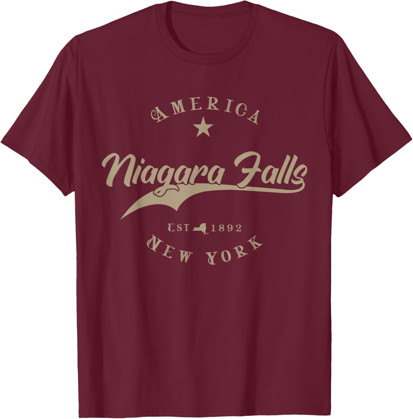 Niagara Falls | New York T-Shirt - T-Shirt | Maroon