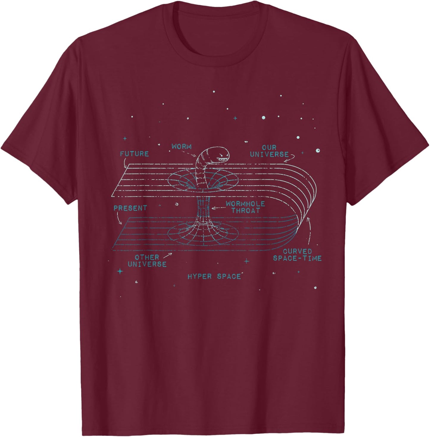 Physics Wormhole Time Travel Astrophysicists T-Shirt - T-Shirt | Maroon