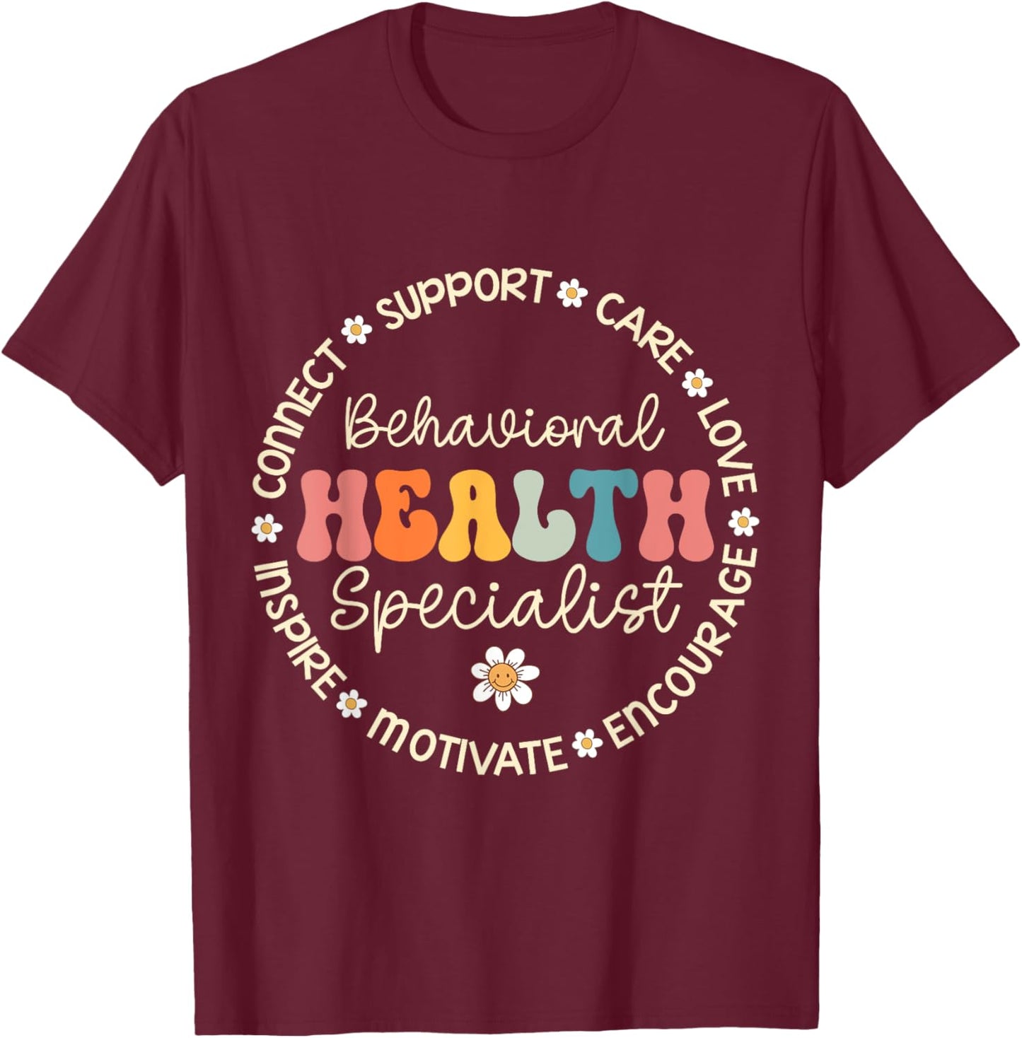 Behavioral Health Specialist Appreciation Week Back School T-Shirt - T-Shirt | Maroon