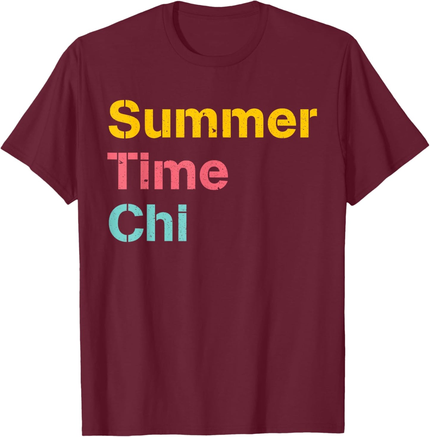 Summer Time Chi Apparel T-Shirt - T-Shirt | Maroon