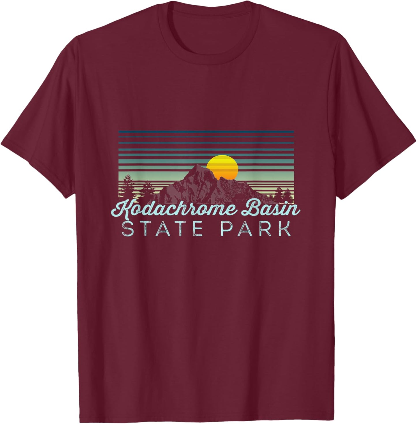 Kodachrome Basin State Park Retro Clothes & Gear - Souvenir T-Shirt - T-Shirt | Maroon