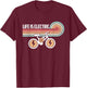 Life is Electric E-Bike T-Shirt - T-Shirt | Maroon