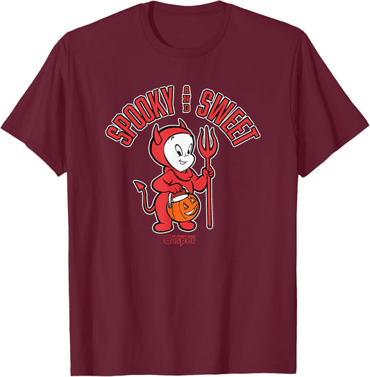 Casper the Friendly Ghost Halloween Spooky and Sweet T-Shirt - T-Shirt | Maroon