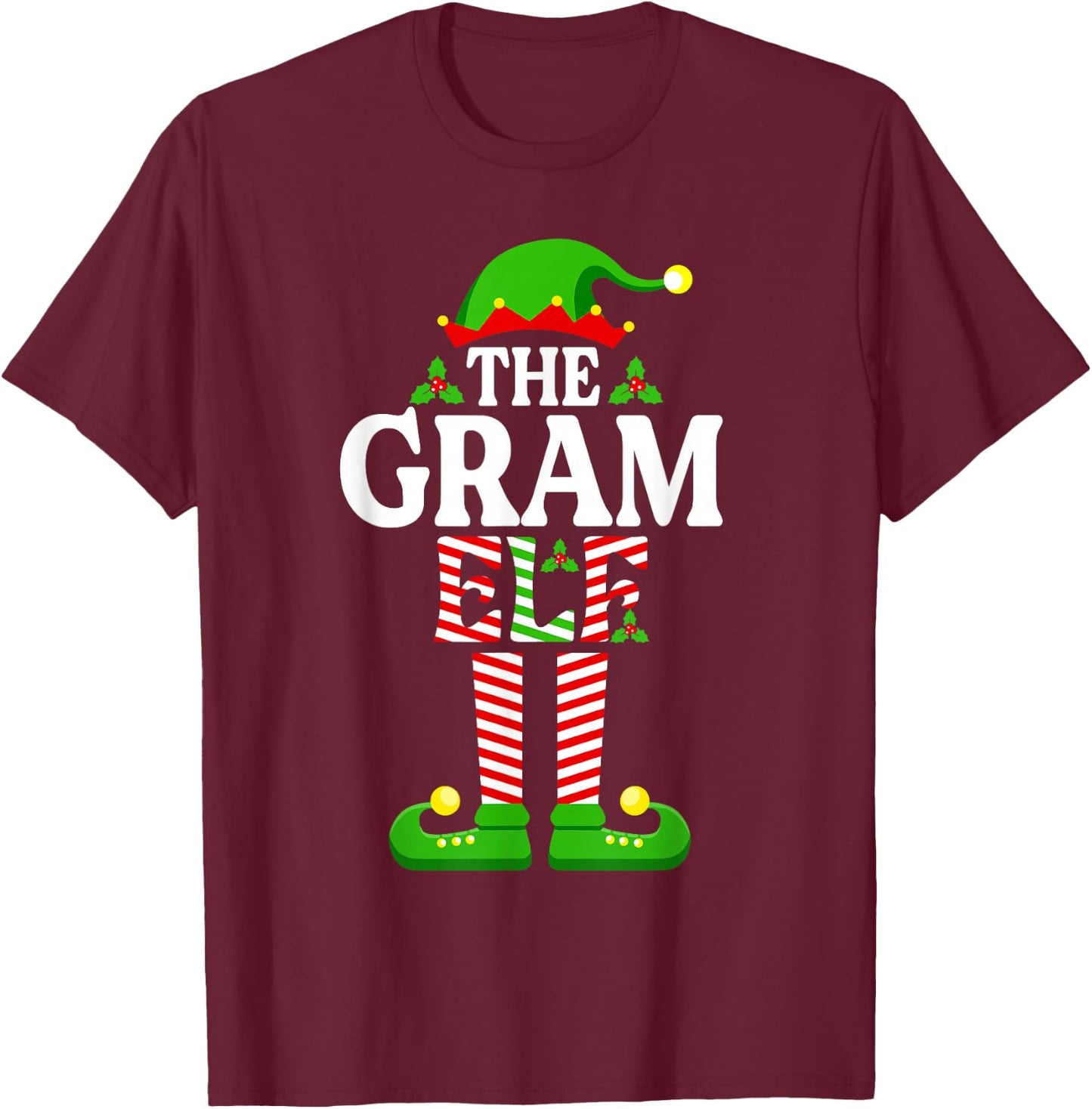 I'm The Gram Elf Funny Christmas Family Matching T-Shirt - T-Shirt | Maroon