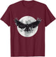 Raven animal print animal lovers crow design animals moon T-Shirt - T-Shirt | Maroon