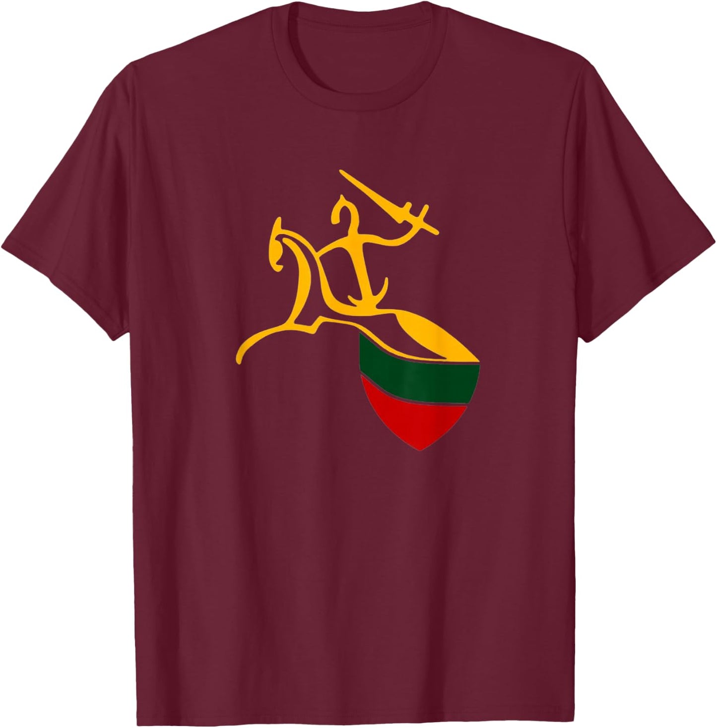 Vytis Karys - Vytis Power by Lithuanian Strong T-Shirt - T-Shirt | Maroon