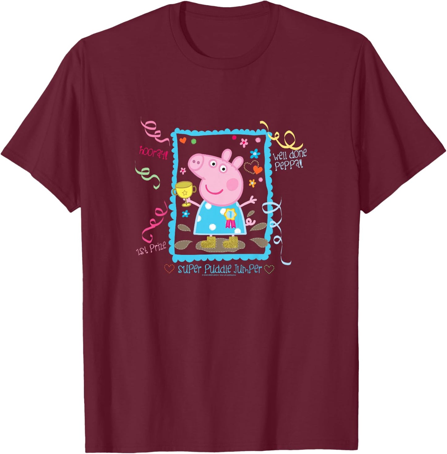 Peppa Pig George Pig Super Puddle Jumper T-Shirt - T-Shirt | Maroon