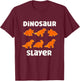 Dinosaur Slayer Dino Chicken Nuggets Lover chickie nuggies T-Shirt - T-Shirt | Maroon