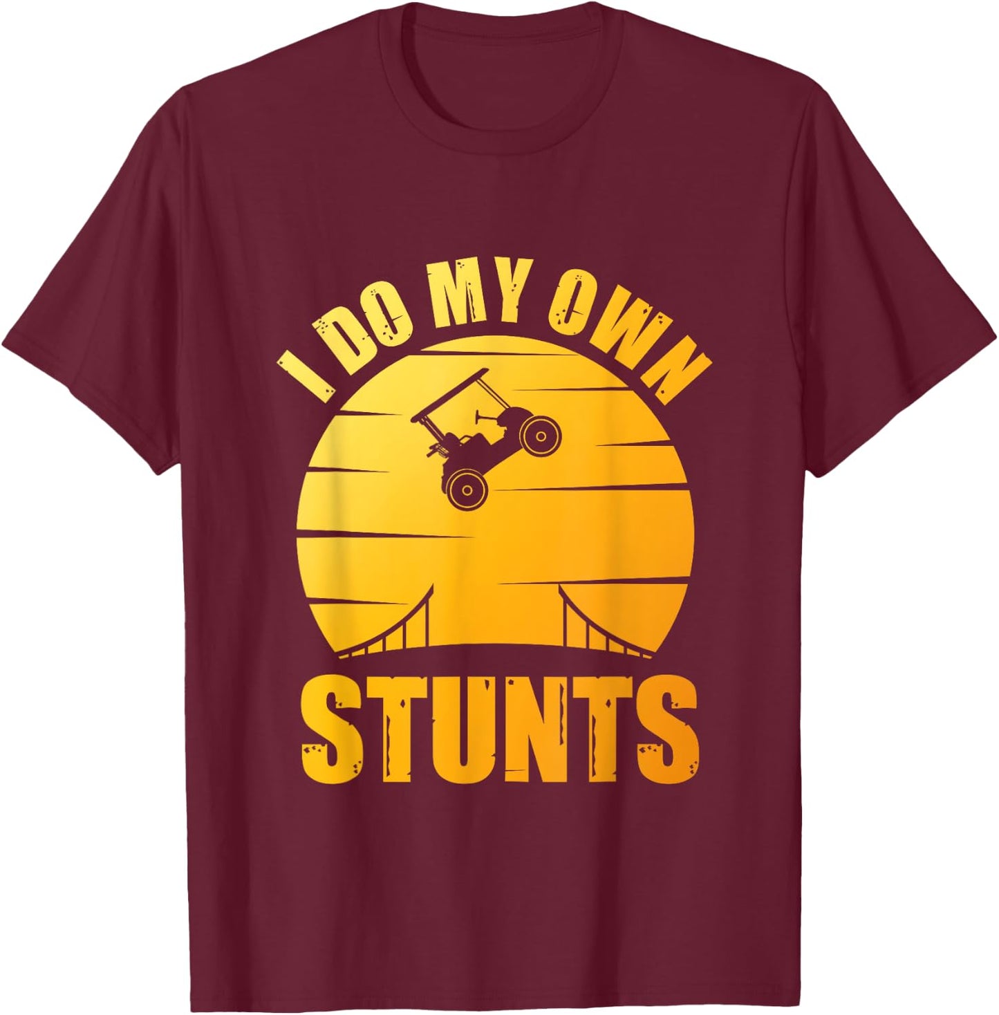 Best Golf Cart Art Women Kids Golf Cart Driver T-Shirt - T-Shirt | Maroon