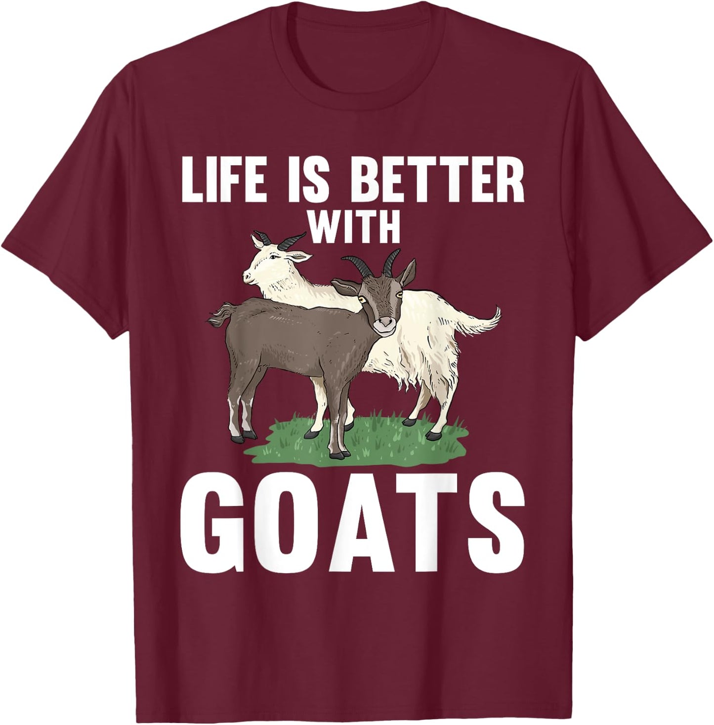 Cool Goats Women Goat Whisperer Nubian Animal Farmer T-Shirt - T-Shirt | Maroon