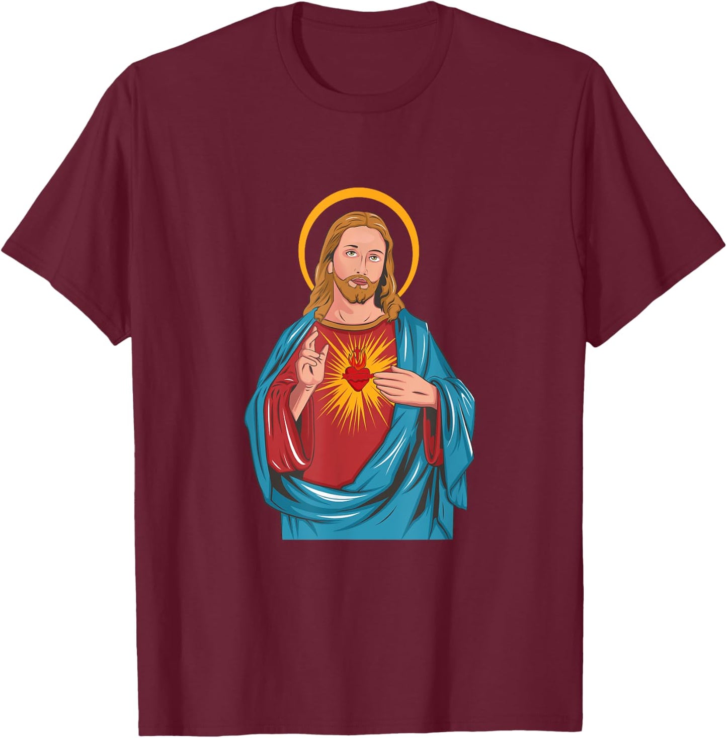 Heart of Jesus T-Shirt - T-Shirt | Maroon