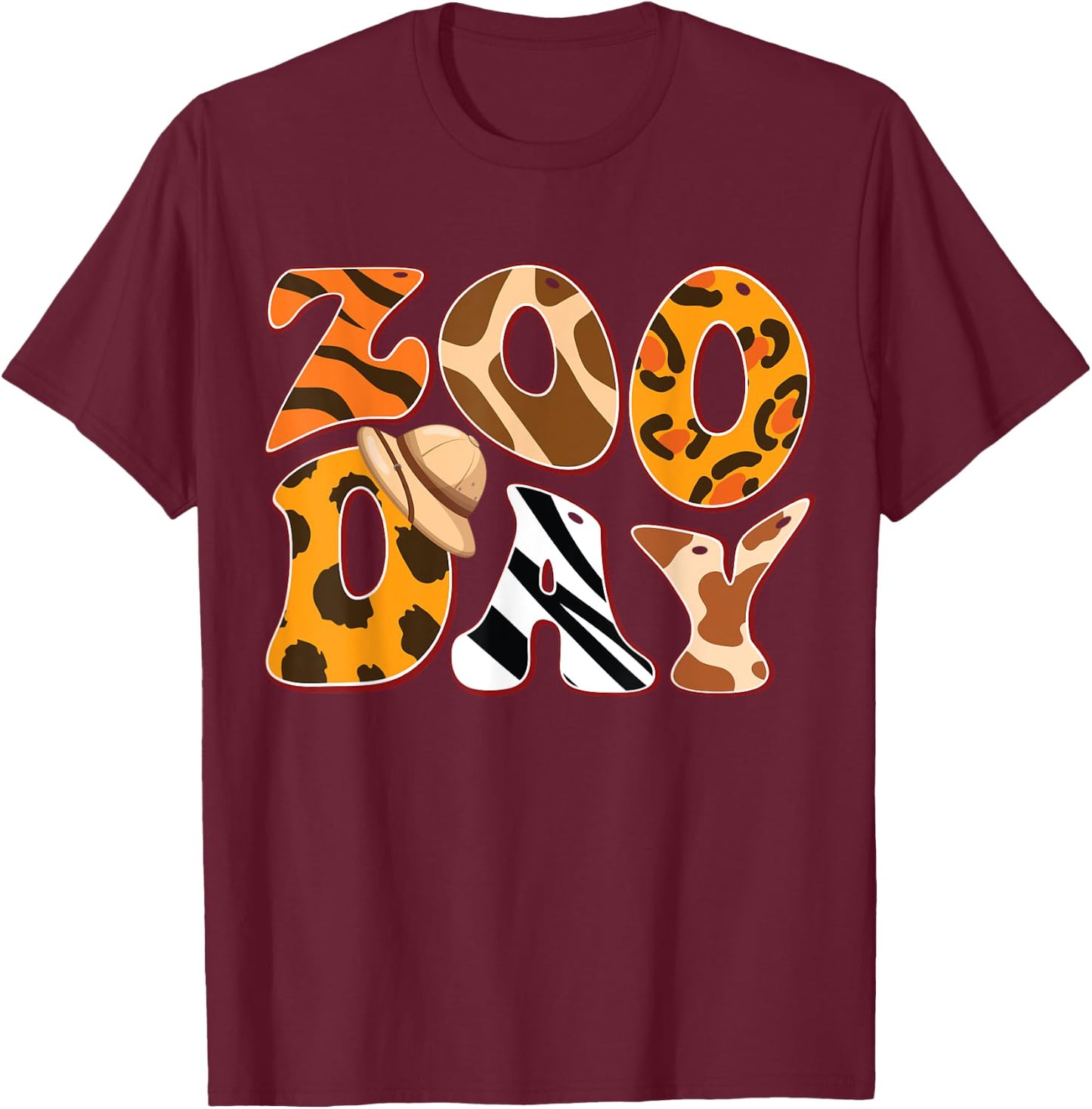 Zoo Day Family First Zoo Field Trip Safari Squad Matching T-Shirt - T-Shirt | Maroon