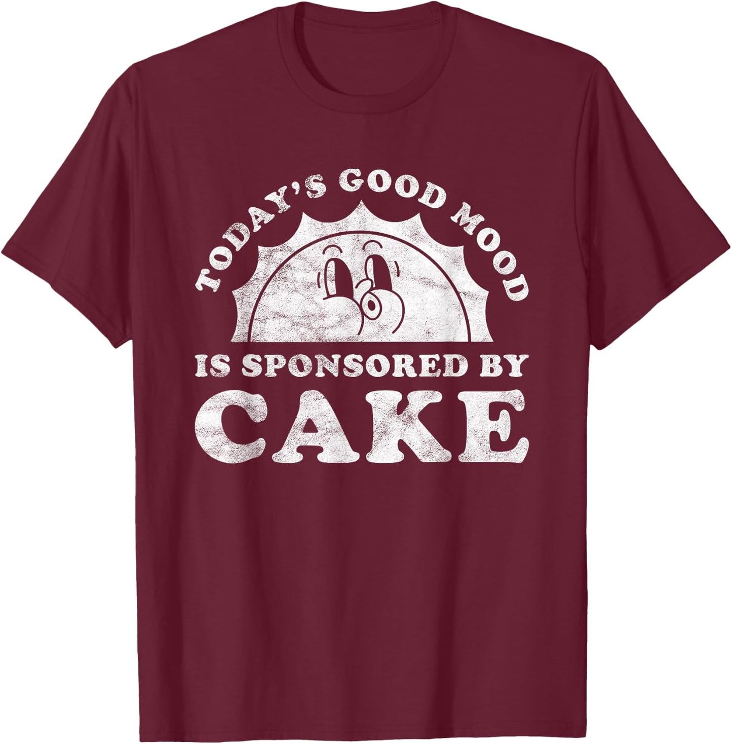 Funny Cute Retro Vintage Cake T-Shirt - T-Shirt | Maroon
