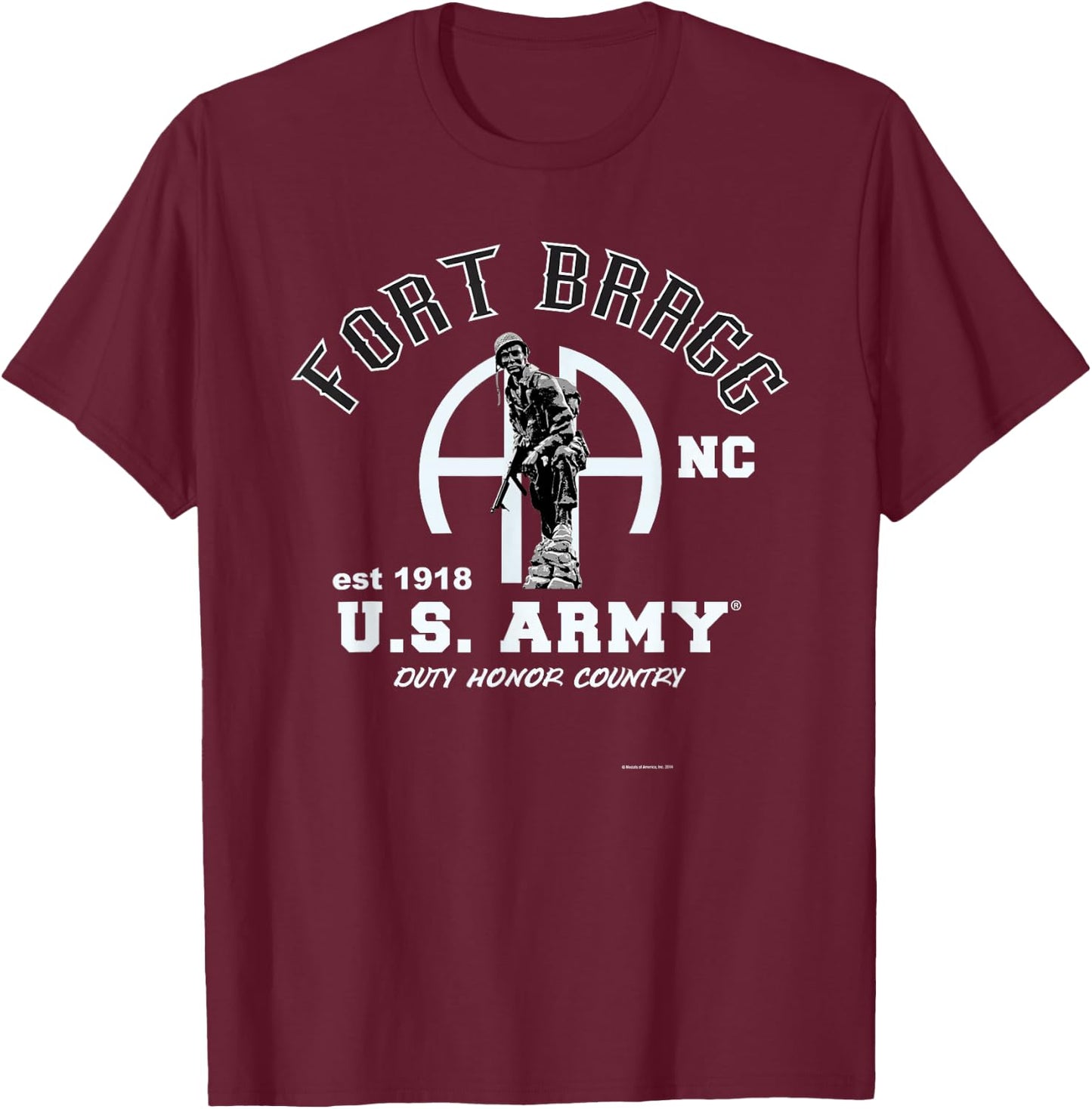 Fort Bragg - U.s. Army T-Shirt - T-Shirt | Maroon