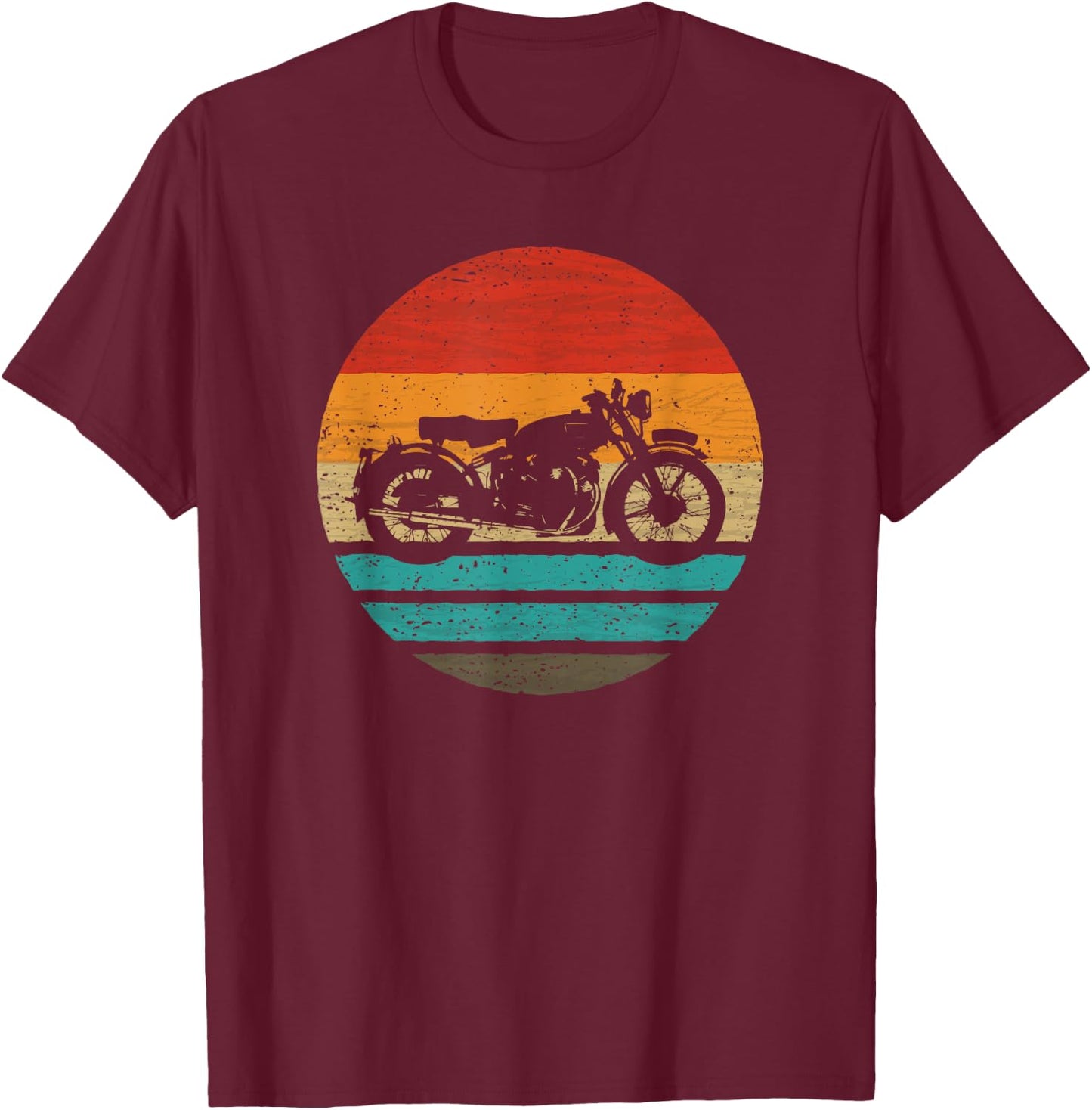 Motorcycle Retro Style Vintage T-Shirt - T-Shirt | Maroon