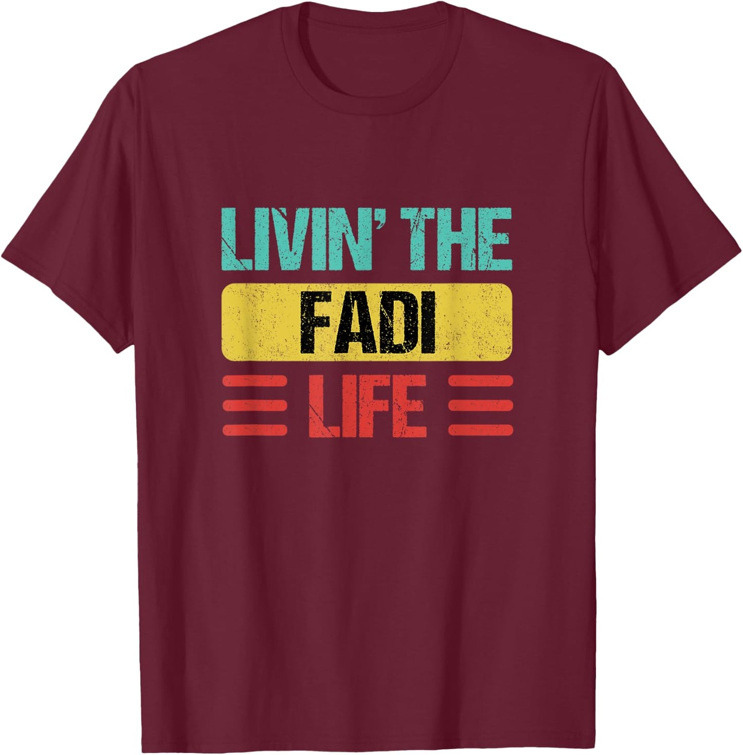 Fadi Name T-Shirt - T-Shirt | Maroon