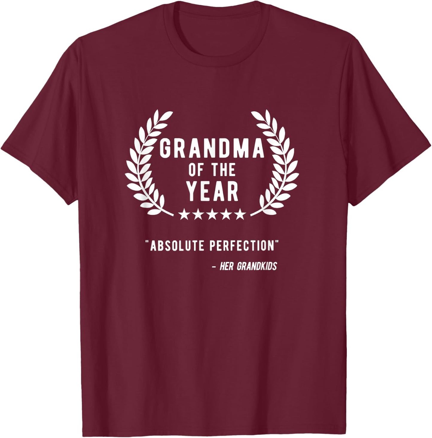 Gifts For Grandma From Grandchildren, Grandma Of The Year T-Shirt - T-Shirt | Maroon