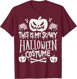 This Is My Scary Halloween Costume T-Shirt - T-Shirt | Maroon