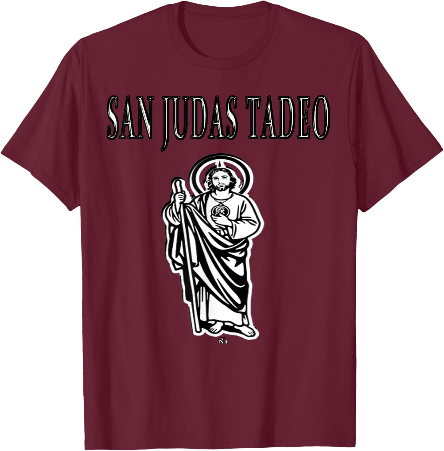 San Judas tadeo camisa san Juditas Shirts Mexican shirts T-Shirt - T-Shirt | Maroon