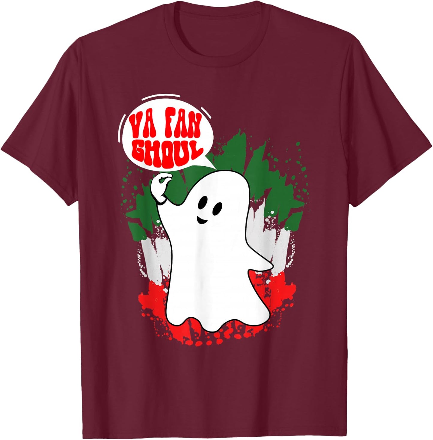 Va Fan Ghoul Women Italian Funny Halloween Ghost T-Shirt - T-Shirt | Maroon