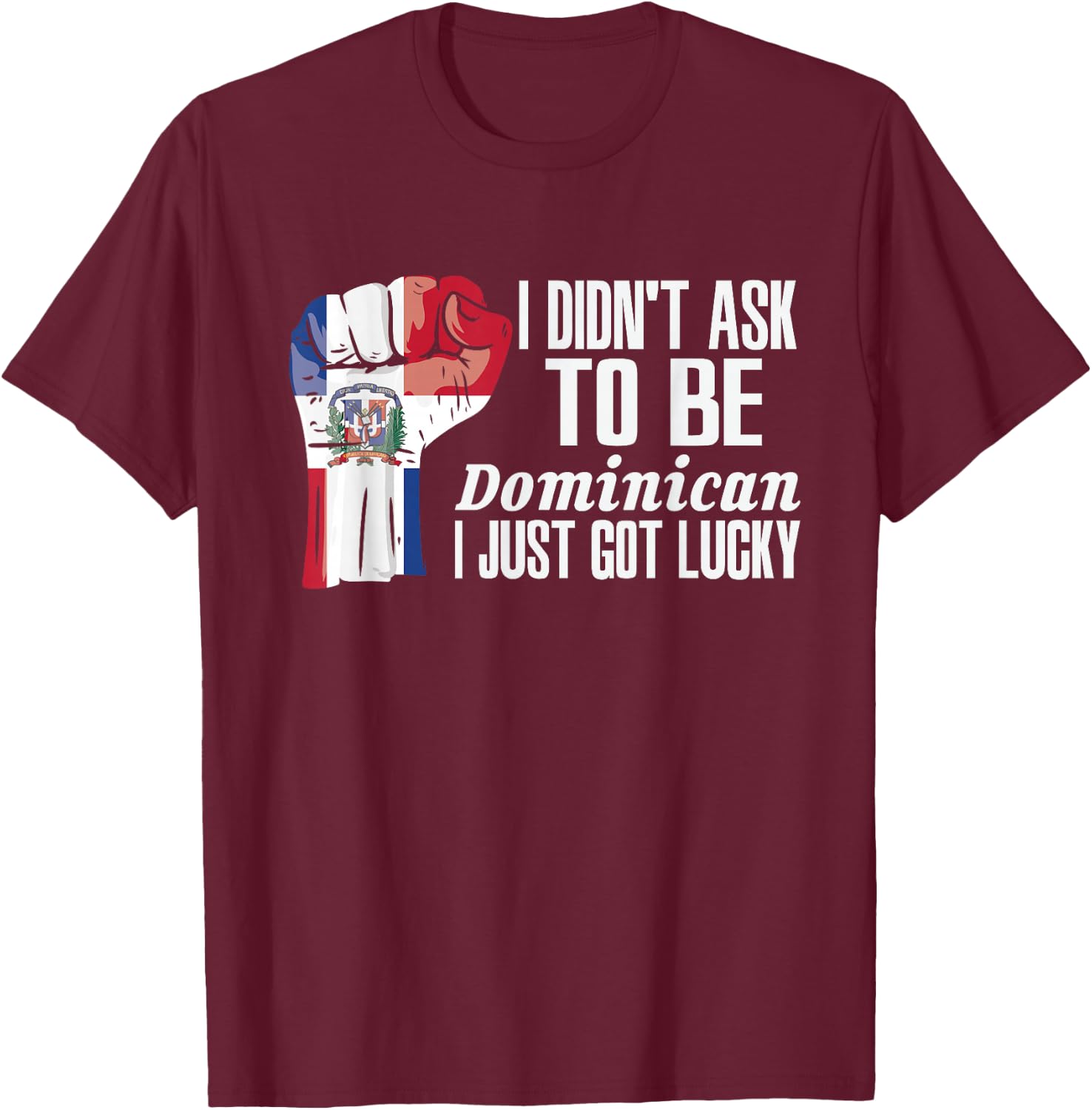 Dominican Dominican Republic Flag Grown Roots Patriot T-Shirt - T-Shirt | Maroon