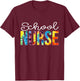 School Nurse Tie Dye Shirt Hello Back To School For Boy Girl T-Shirt - T-Shirt | Maroon