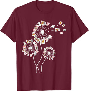 Dandelion Card Games Shirt for Card Player | Poker Cards T-Shirt - T-Shirt | Maroon