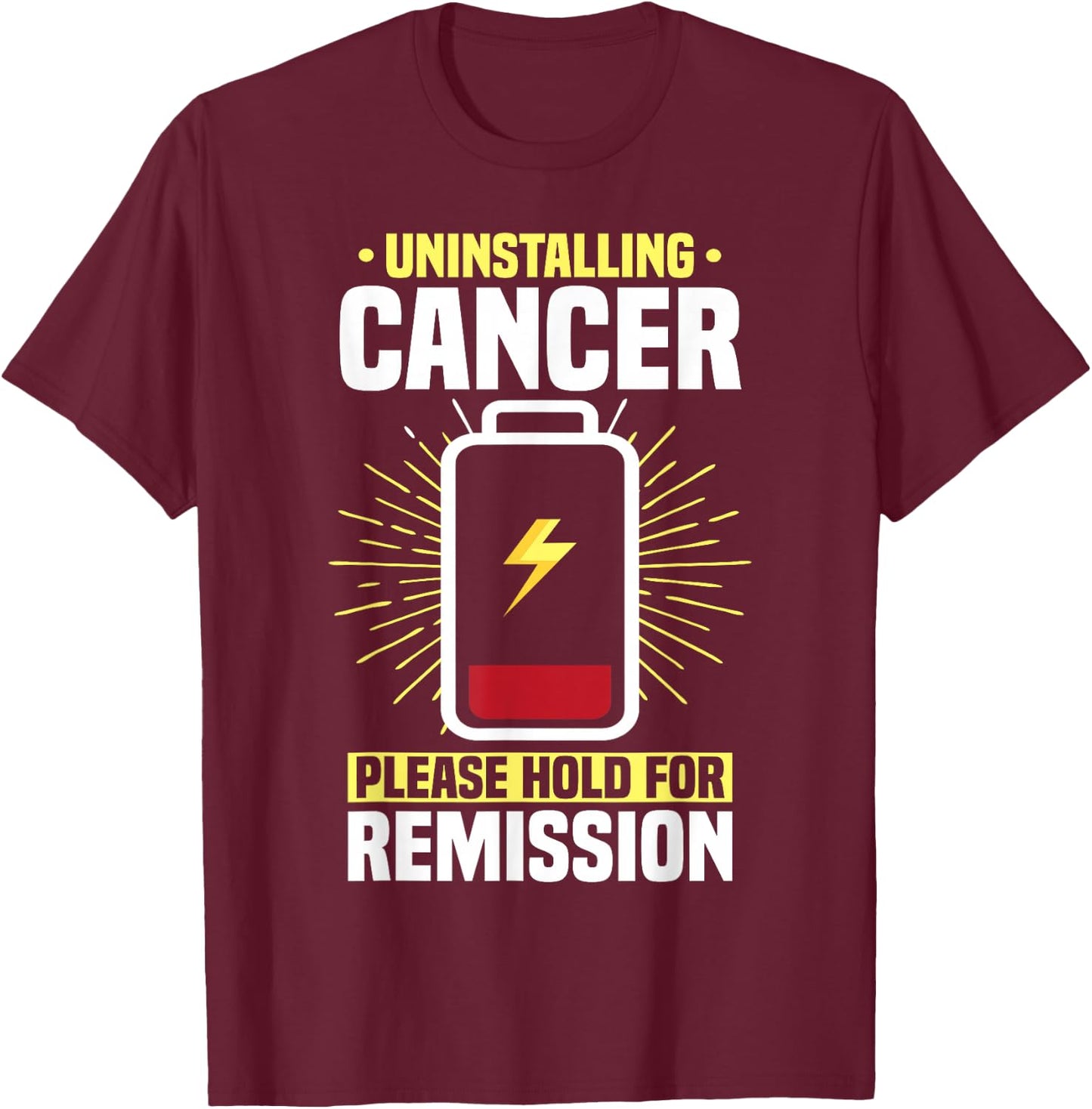 Warrior Chemotherapy Chemo Fighter T-Shirt - T-Shirt | Maroon