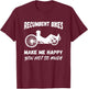 Make Me Happy Recumbent Bike Cycling Recumbent Bicycle T-Shirt - T-Shirt | Maroon