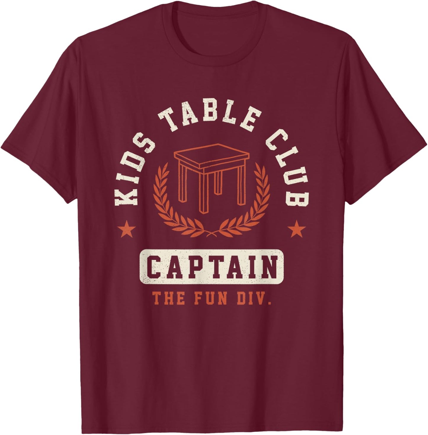 Funny Kids Table Captain Thanksgiving T-Shirt - T-Shirt | Maroon