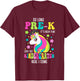 So Long Pre-K Kindergarten Here I Come Unicorn Graduation T-Shirt - T-Shirt | Maroon