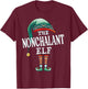 Nonchalant Elf Christmas Group Xmas Pajama Party T-Shirt - T-Shirt | Maroon