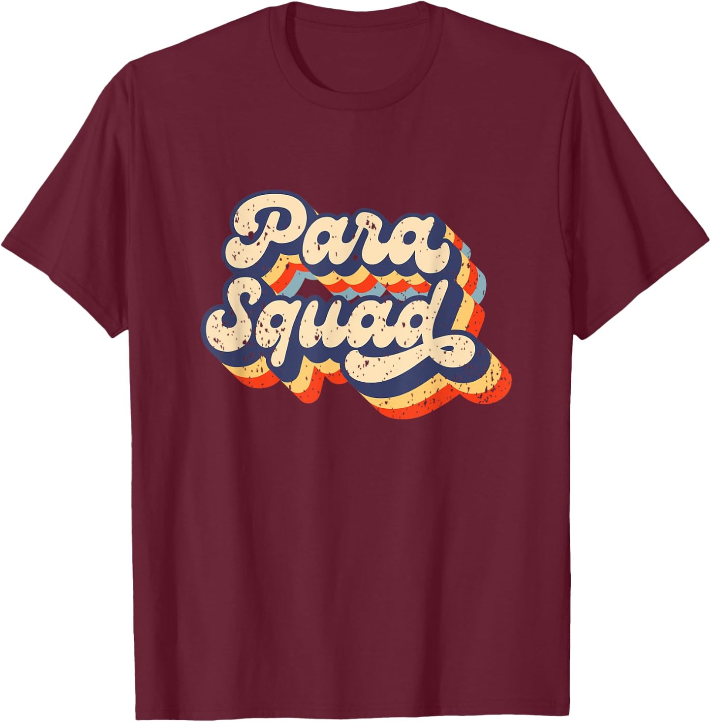 Para Squad Teacher Paraprofessional Life Para pro Retro Women Girls Kids T-Shirt - T-Shirt | Maroon