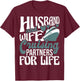 Husband And Wife Cruising Partners For Life - Cruiser Cruise T-Shirt - T-Shirt | Maroon