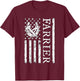 Farrier Flag Loves Blacksmithing Metalworker Forging Farrier T-Shirt - T-Shirt | Maroon