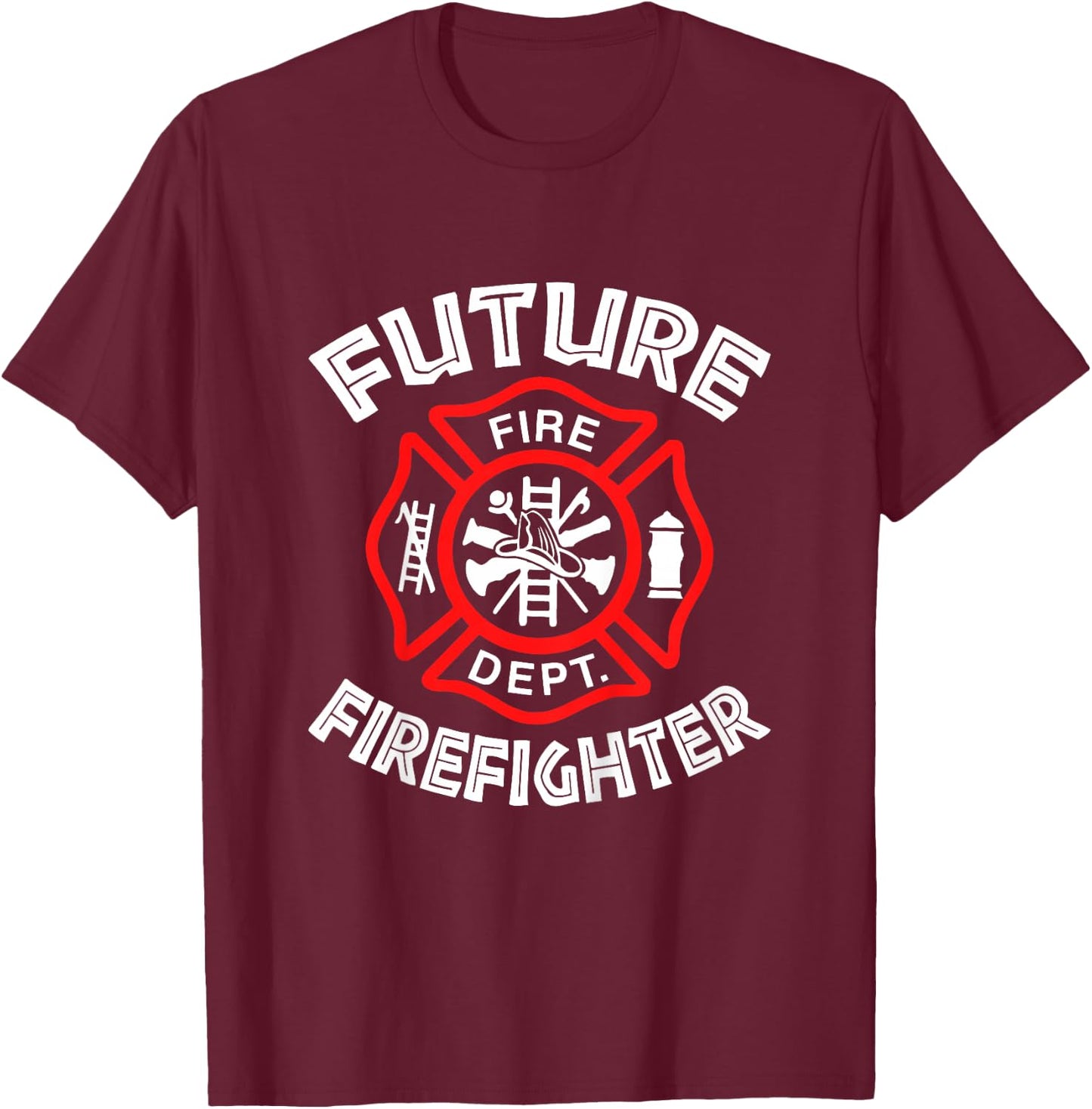 Future Firefighter Boy Firemen Toddler Fire Fighter T-Shirt - T-Shirt | Maroon