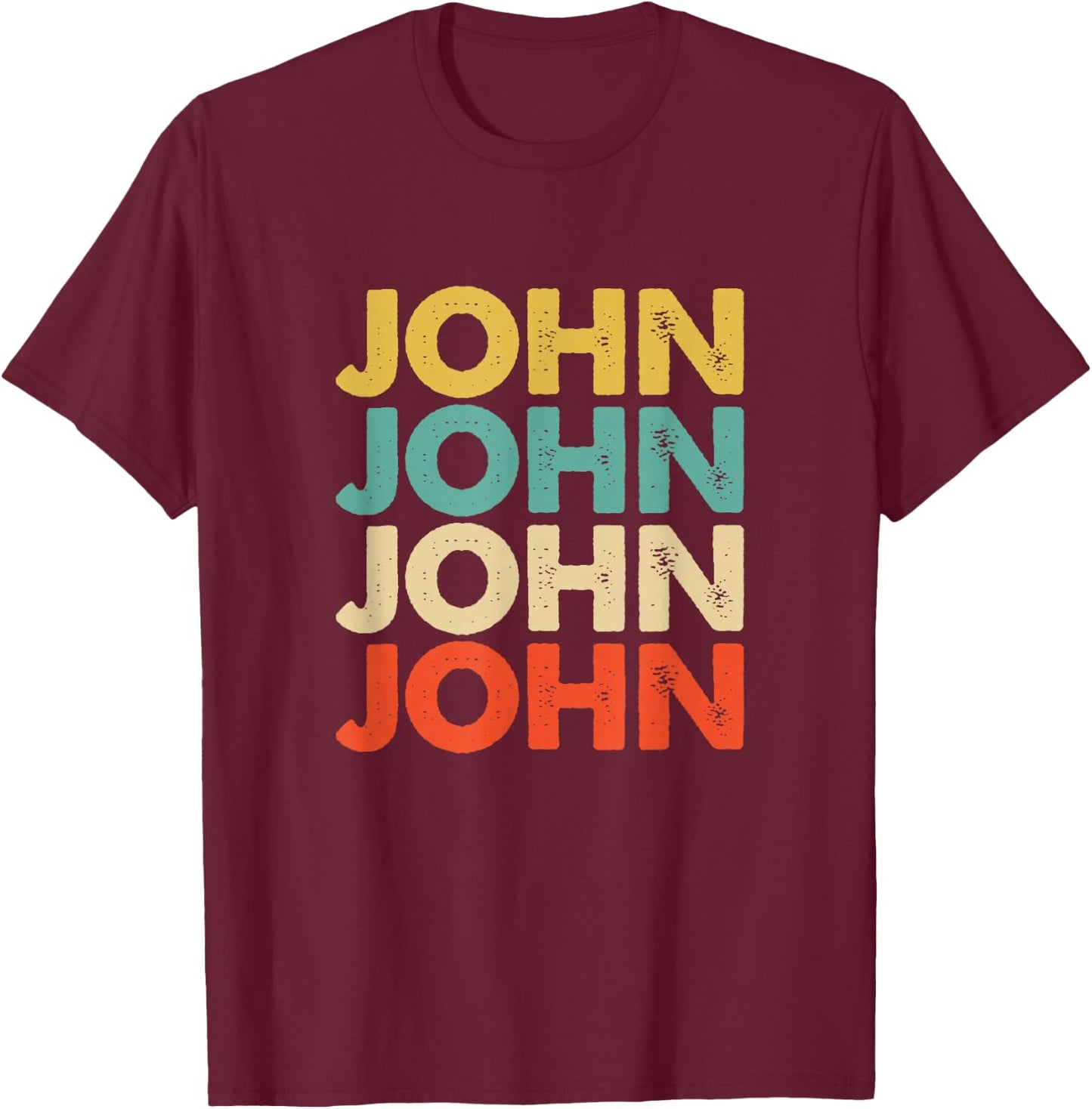 John Name T-Shirt - T-Shirt | Maroon