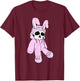 Skull Bunny Pink Dead Bunny Costume Skeleton Manga Rabbit T-Shirt - T-Shirt | Maroon