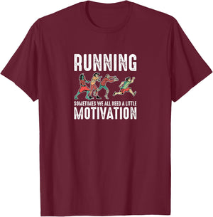 Running Sometimes We All Need A Little Motivation Zombie Run T-Shirt - T-Shirt | Maroon