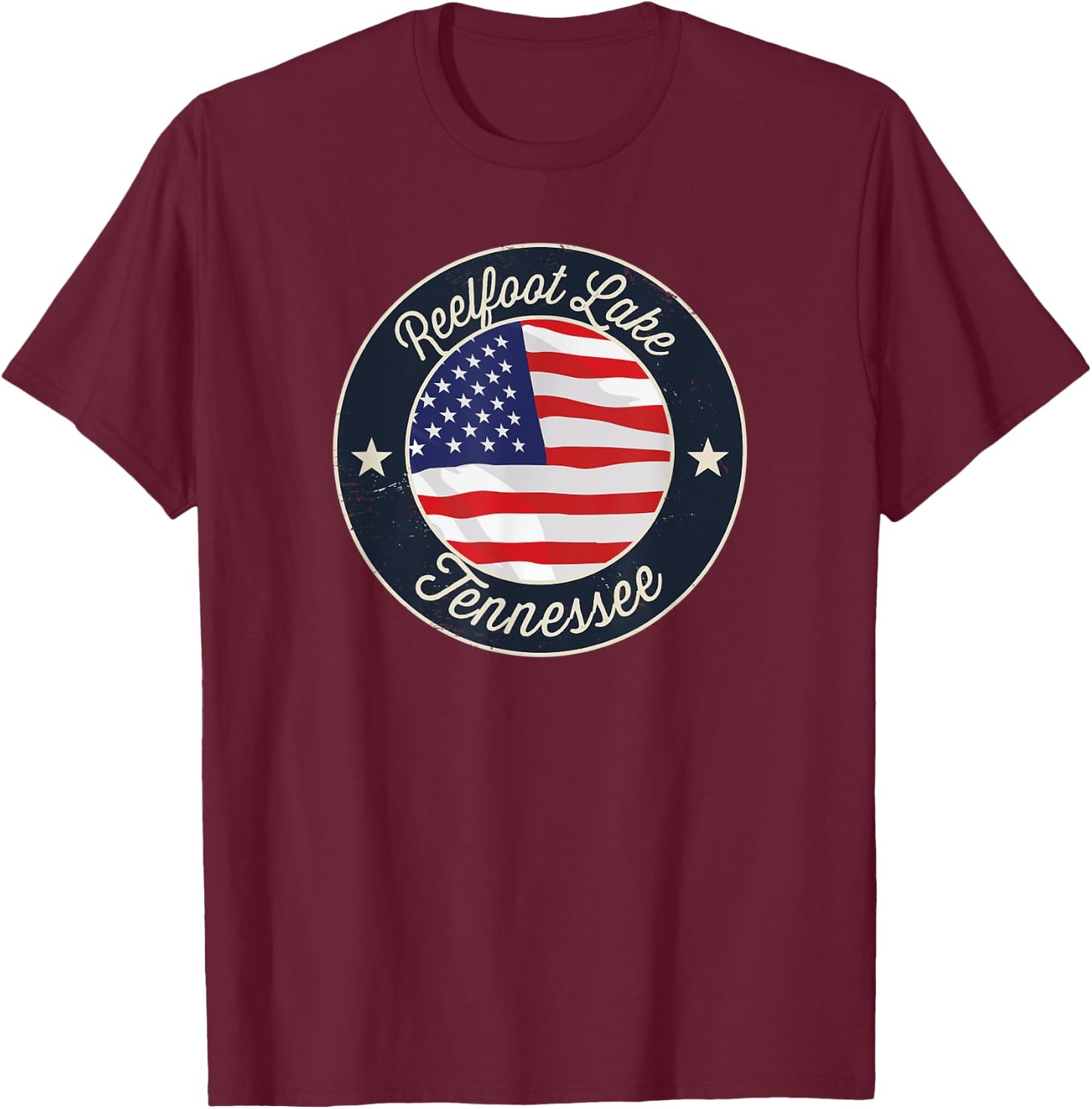 Reelfoot Lake - Patriotic Tennessee Souvenir Women Kids Men T-Shirt - T-Shirt | Maroon