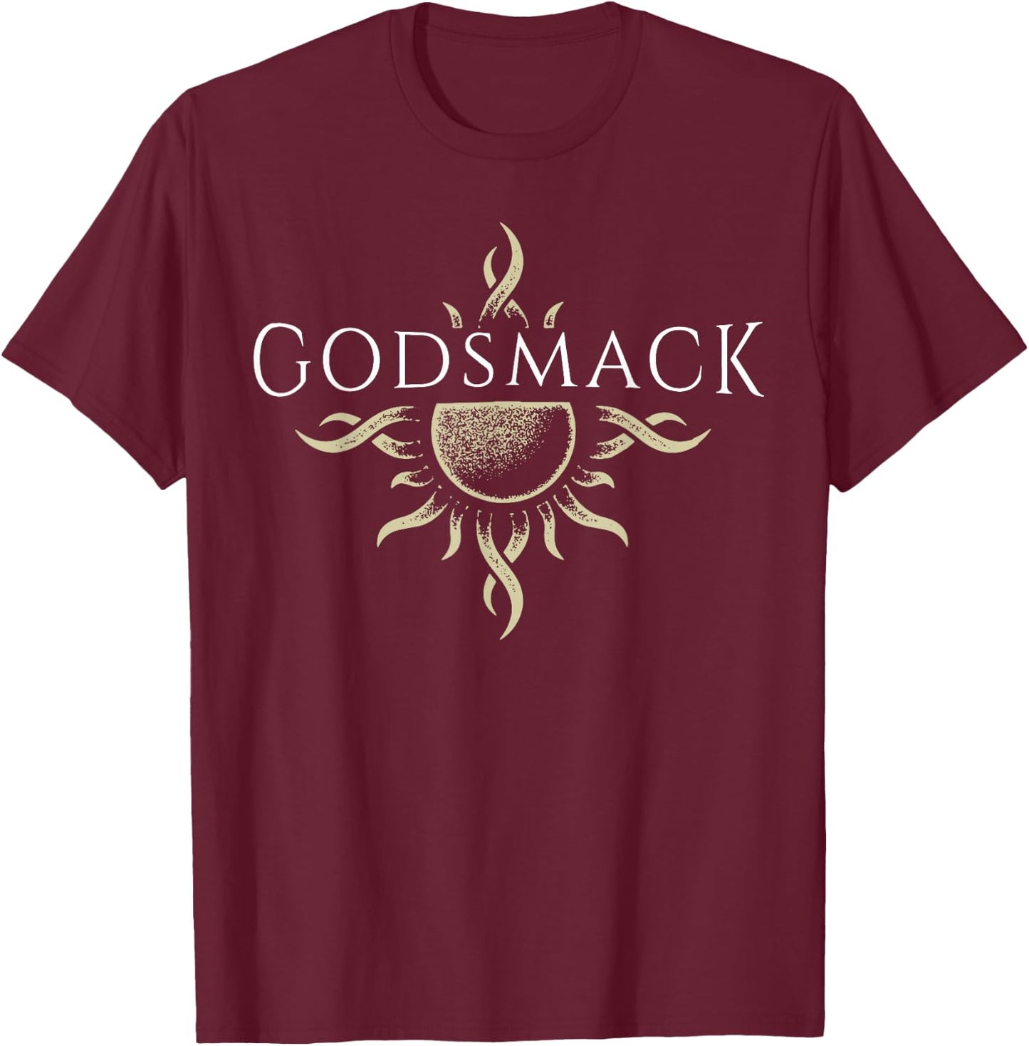 Godsmack – Logo Sun On Navy T-Shirt - T-Shirt | Maroon