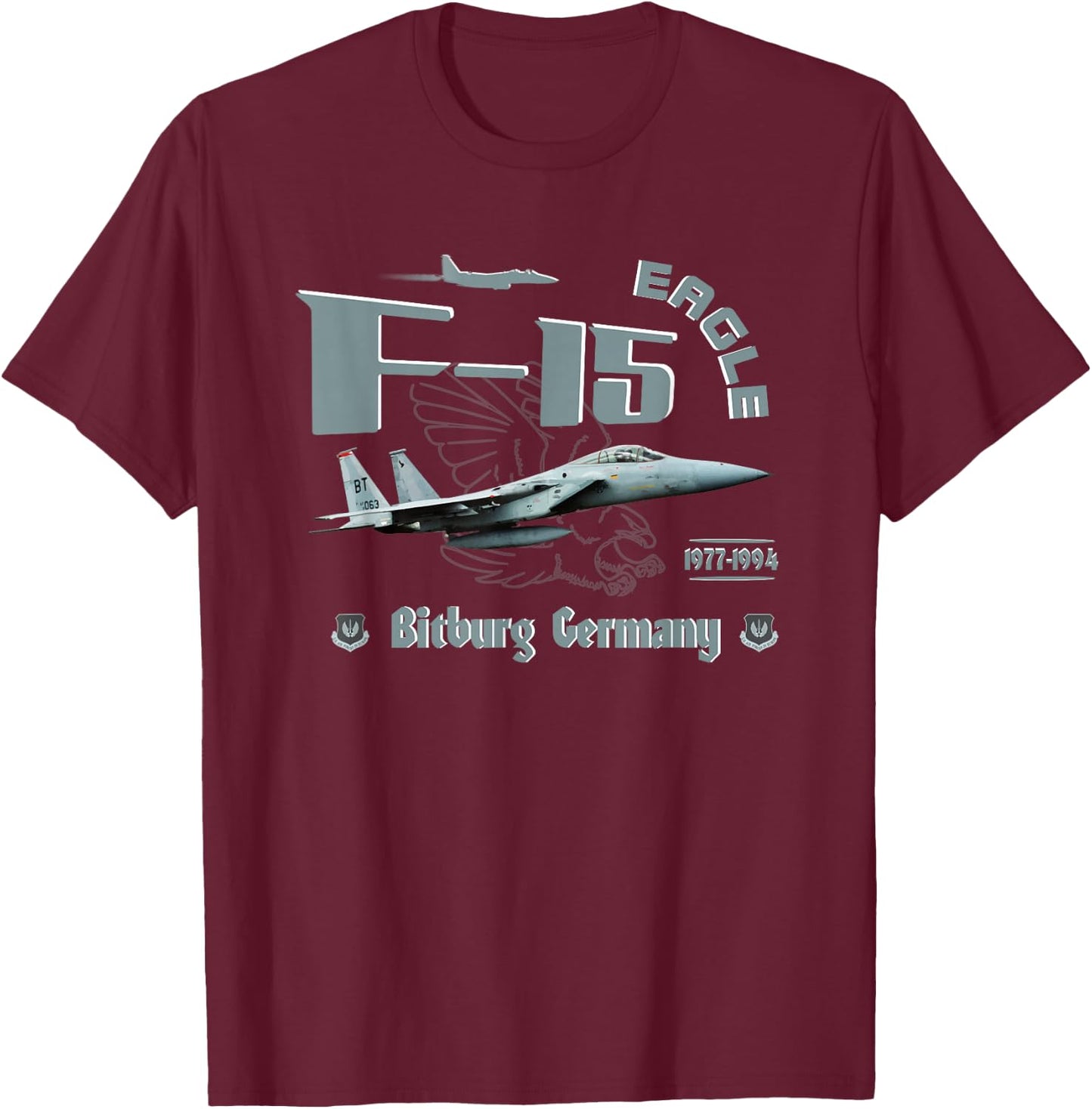 TSH Designs -Adults Black Classic Fit Short Sleeve T-Shirt - T-Shirt | Maroon