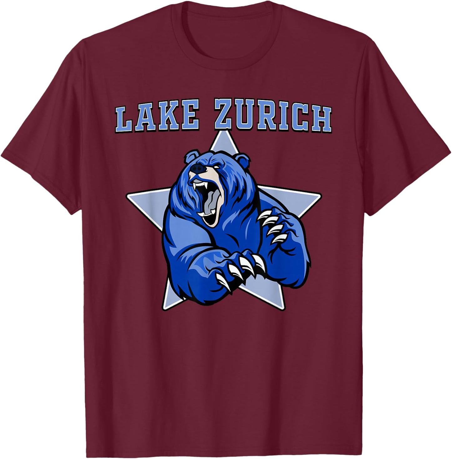 Lake Zurich Bears High School Team Spirit T-Shirt - T-Shirt | Maroon