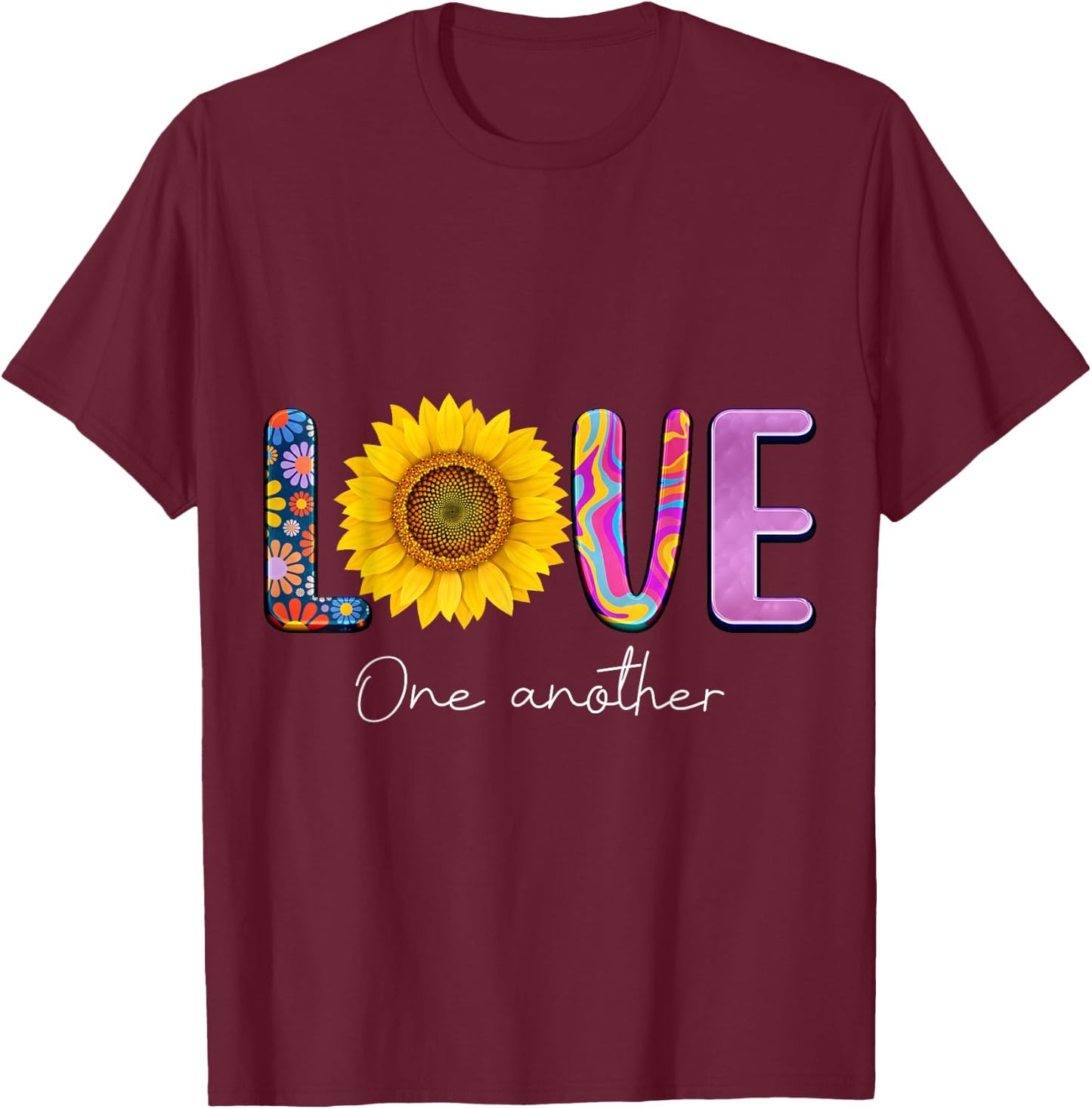 Love One Another T-Shirt - T-Shirt | Maroon
