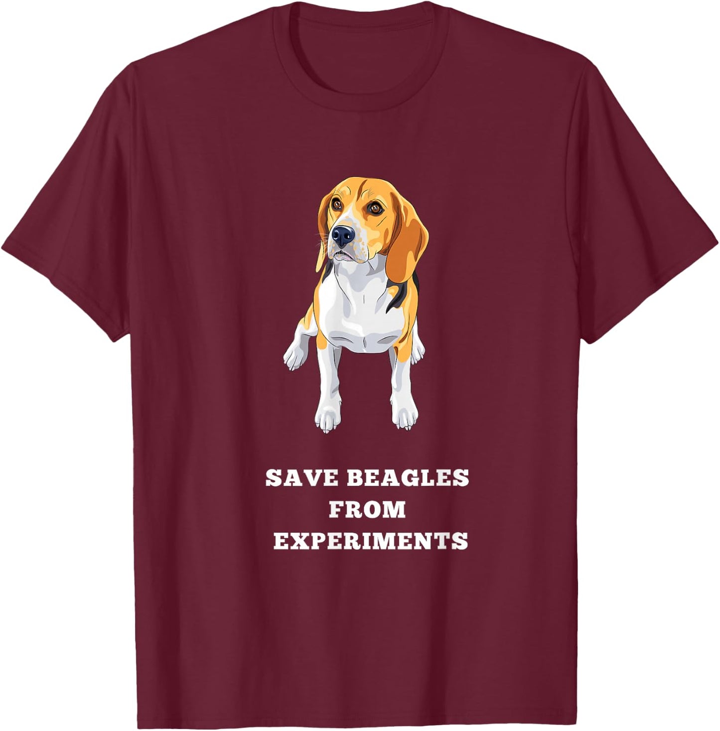 Save beagles from experiment / Beagle lover T-Shirt - T-Shirt | Maroon