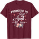 Promoted To Great Aunt Est 2024 Soon To Be Aunt Flower T-Shirt - T-Shirt | Maroon