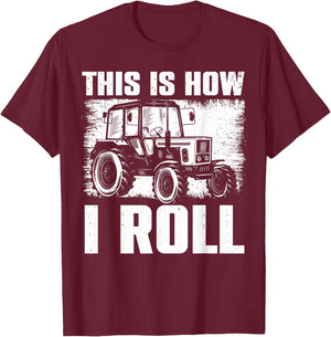 Cool Farming Tractor Art Women Tractor Lover Farmer T-Shirt - T-Shirt | Maroon