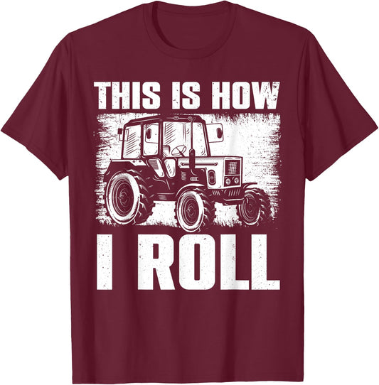 Cool Farming Tractor Art Women Tractor Lover Farmer T-Shirt - T-Shirt | Maroon