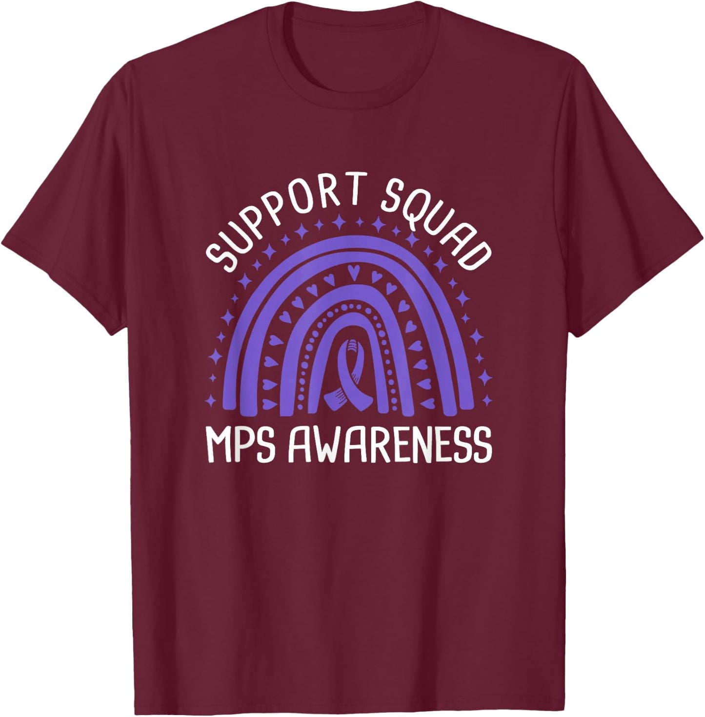 Support Squad MPS Awareness T-Shirt - T-Shirt | Maroon