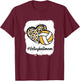 Bleached Volleyball Mom Yellow Leopard Print Heart T-Shirt - T-Shirt | Maroon